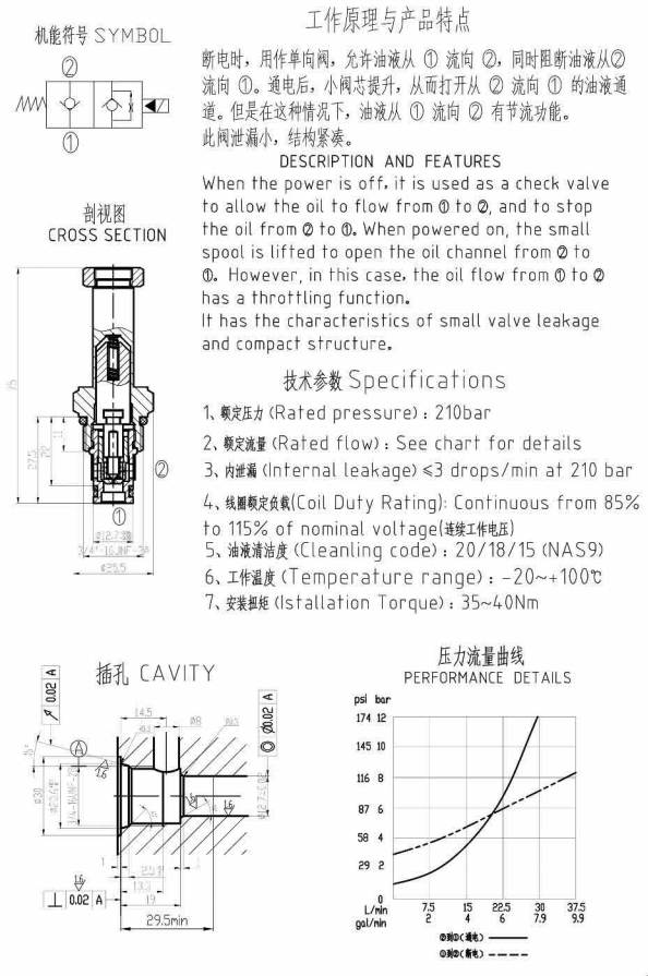 DHF-08-220 二位二通电磁阀 2-position 2-way solenoid valves